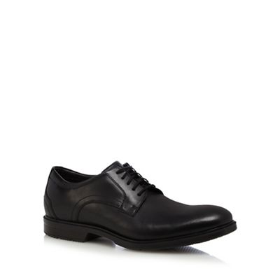 Black 'City' almond toe leather shoes
